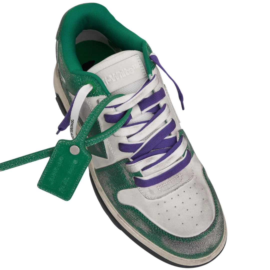 Off-White Out Of Office Vintage Calf Leather Green Sneakers