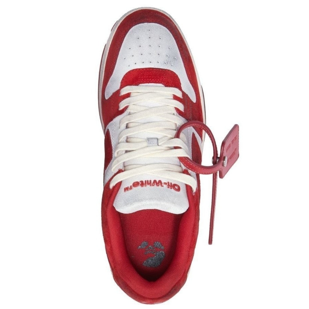 Off-White Out Of Office Vintage Red Suede Leather Sneakers