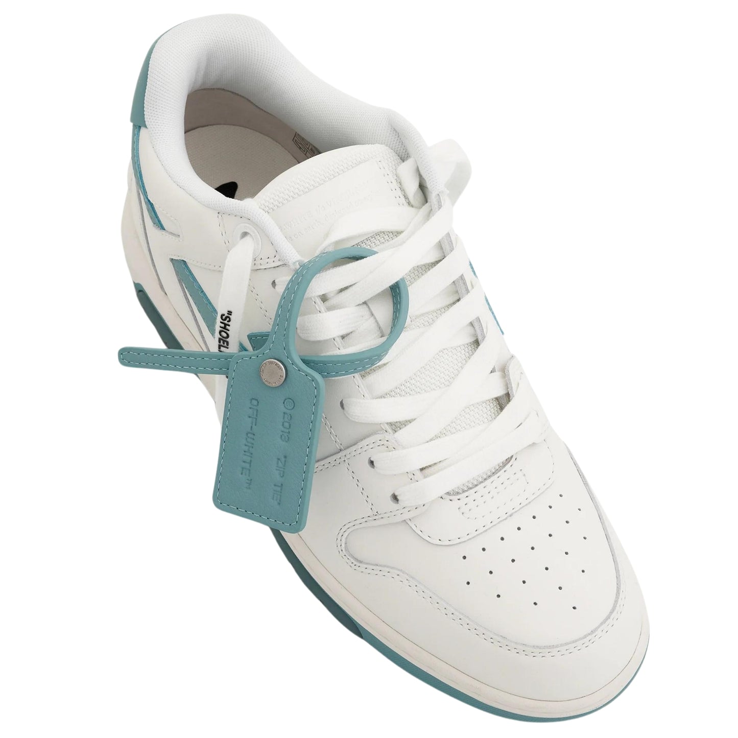 Off-White Out Of Office Low Top White Celadon Leather Sneakers