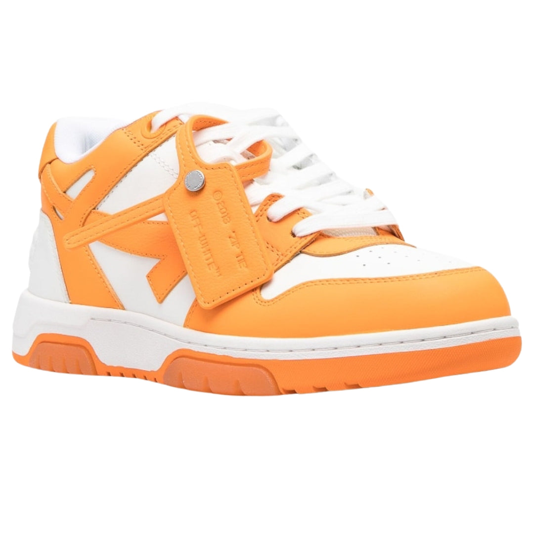 Off-White Out Of Office Orange Leather Sneakers