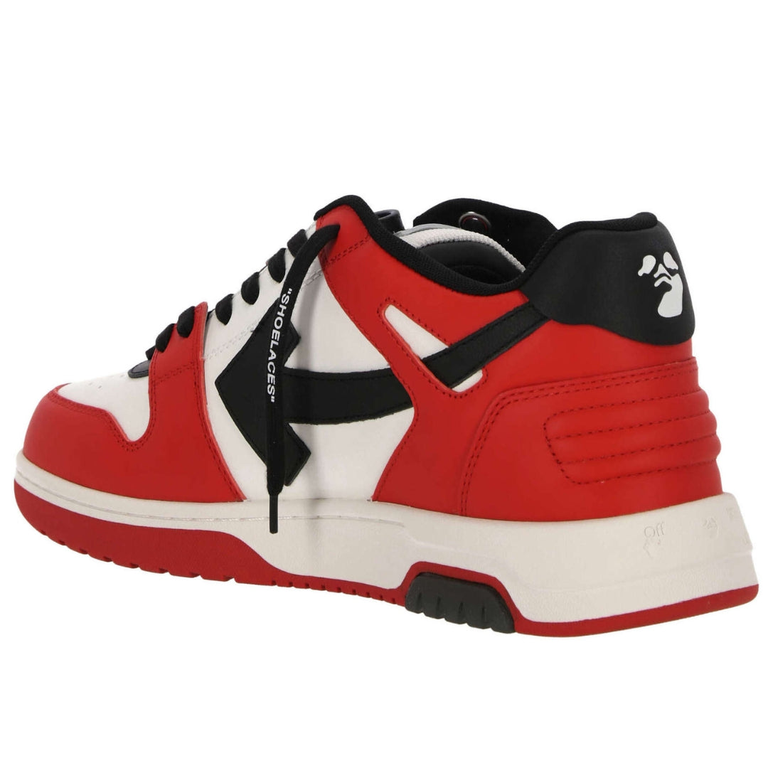 Off-White Out Of Office Red Leather Sneakers