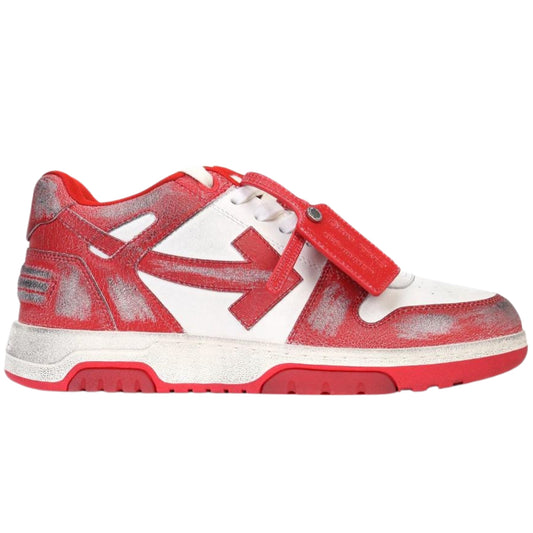 Off-White Out Of Office Vintage Calf Leather Red Sneakers