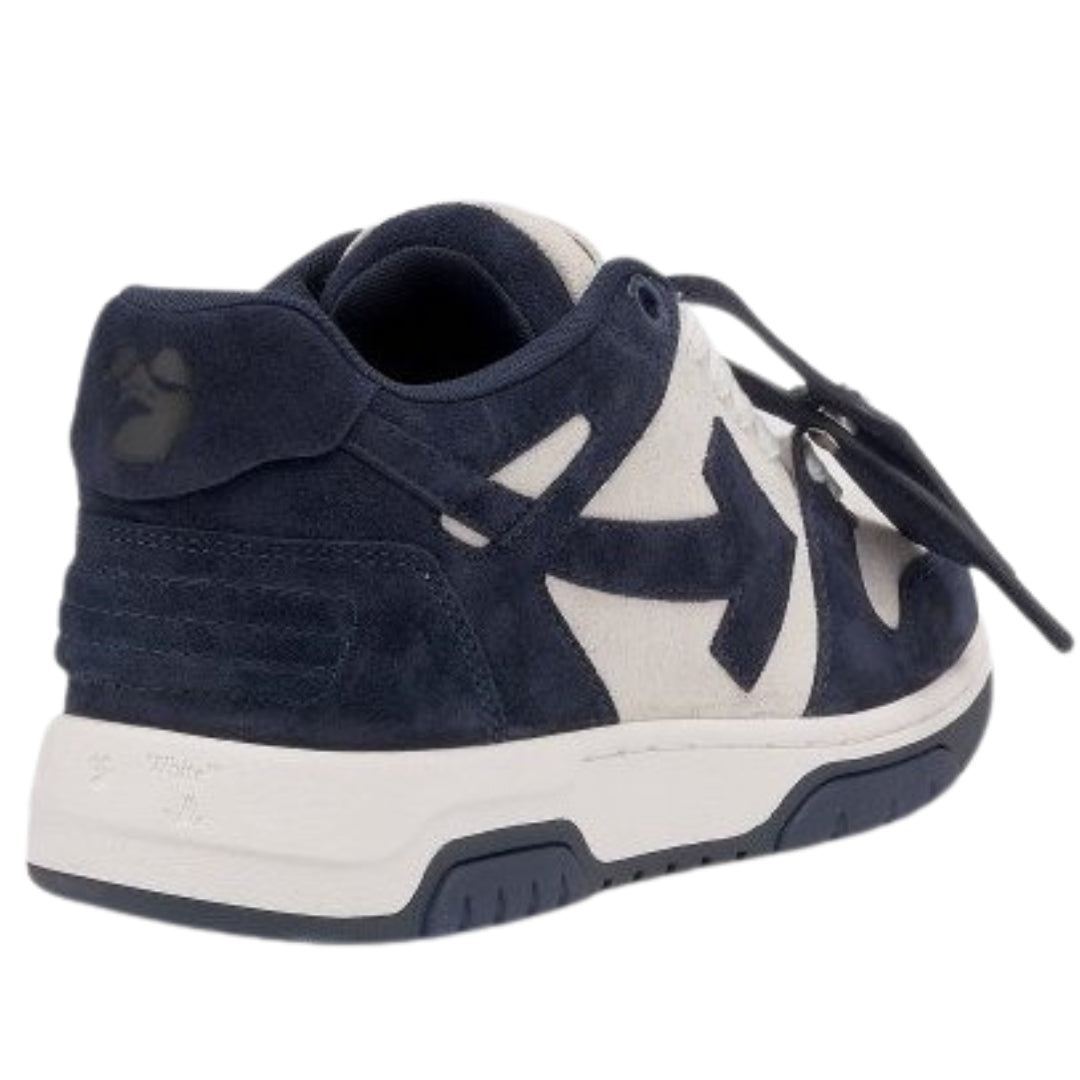 Off-White Out Of Office Navy Blue Suede Sneakers