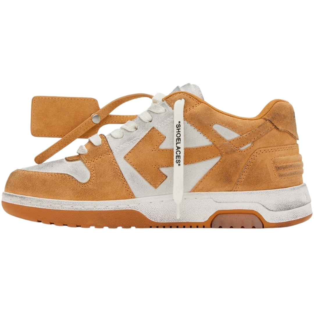 Off-White Out Of Office Vintage Orange Suede Leather Sneakers