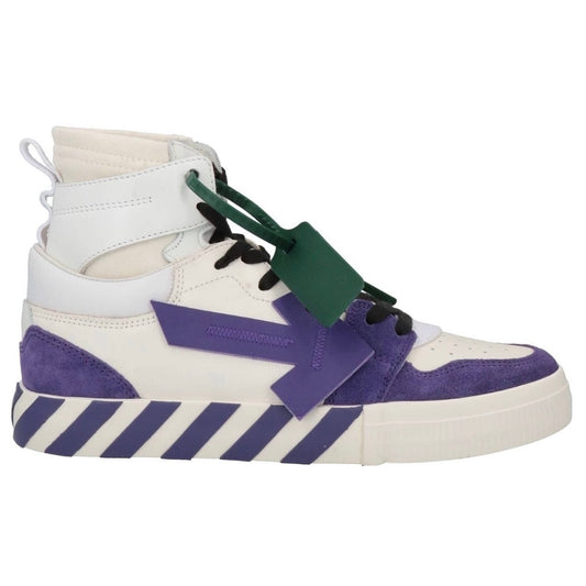 Off-White High Top Vulcanized Leather White Sneaker