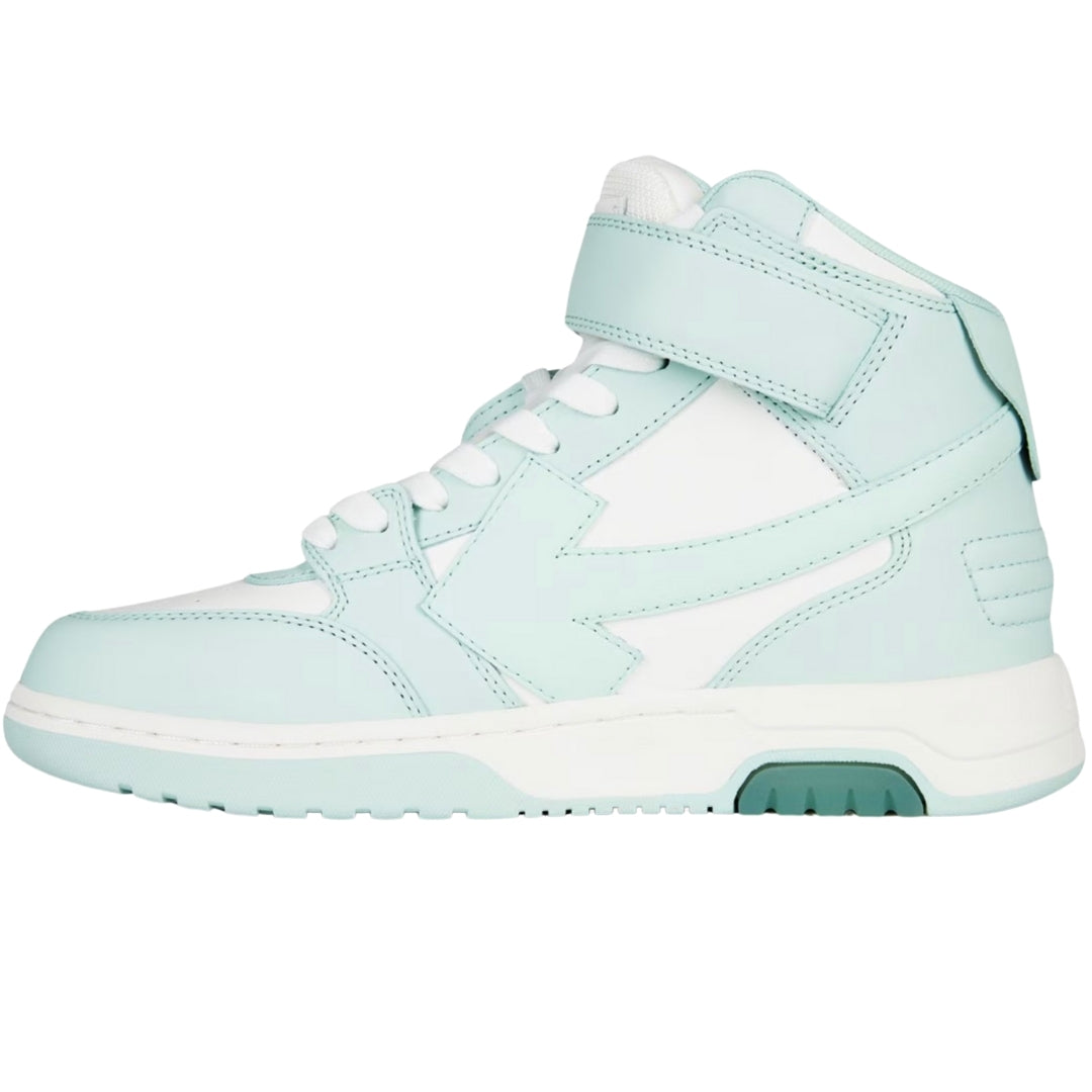 Off-White Out Of Office Mid Top Mint Leather Sneakers
