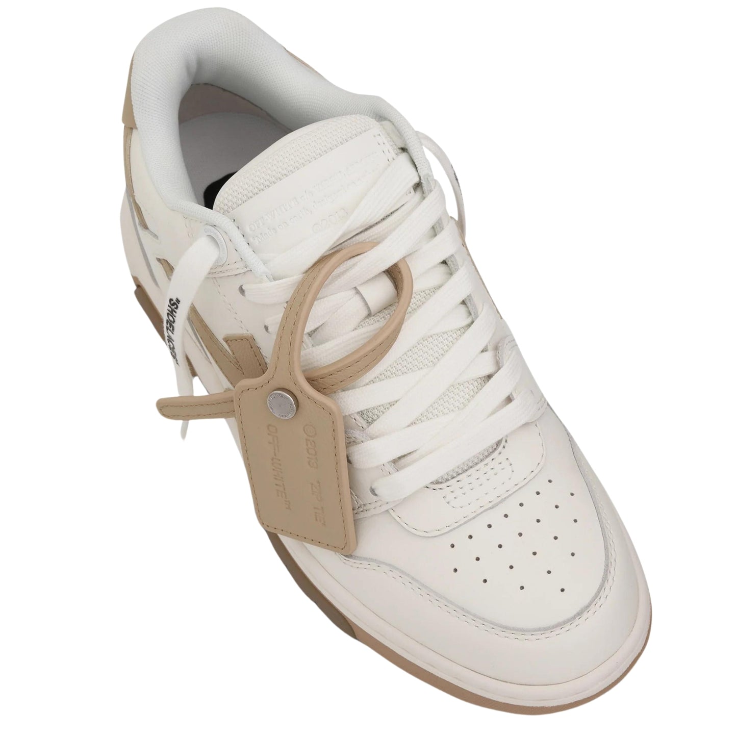 Off-White Out Of Office Low Top White Sand Leather Sneakers