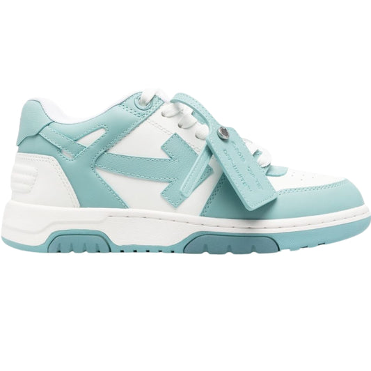 Off-White Out Of Office Low Top Blue Leather Sneakers