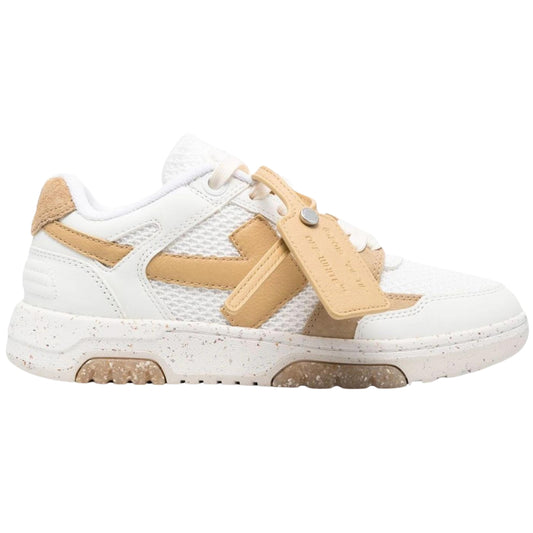 Off-White Out Of Office Slim Beige Mesh Sneakers