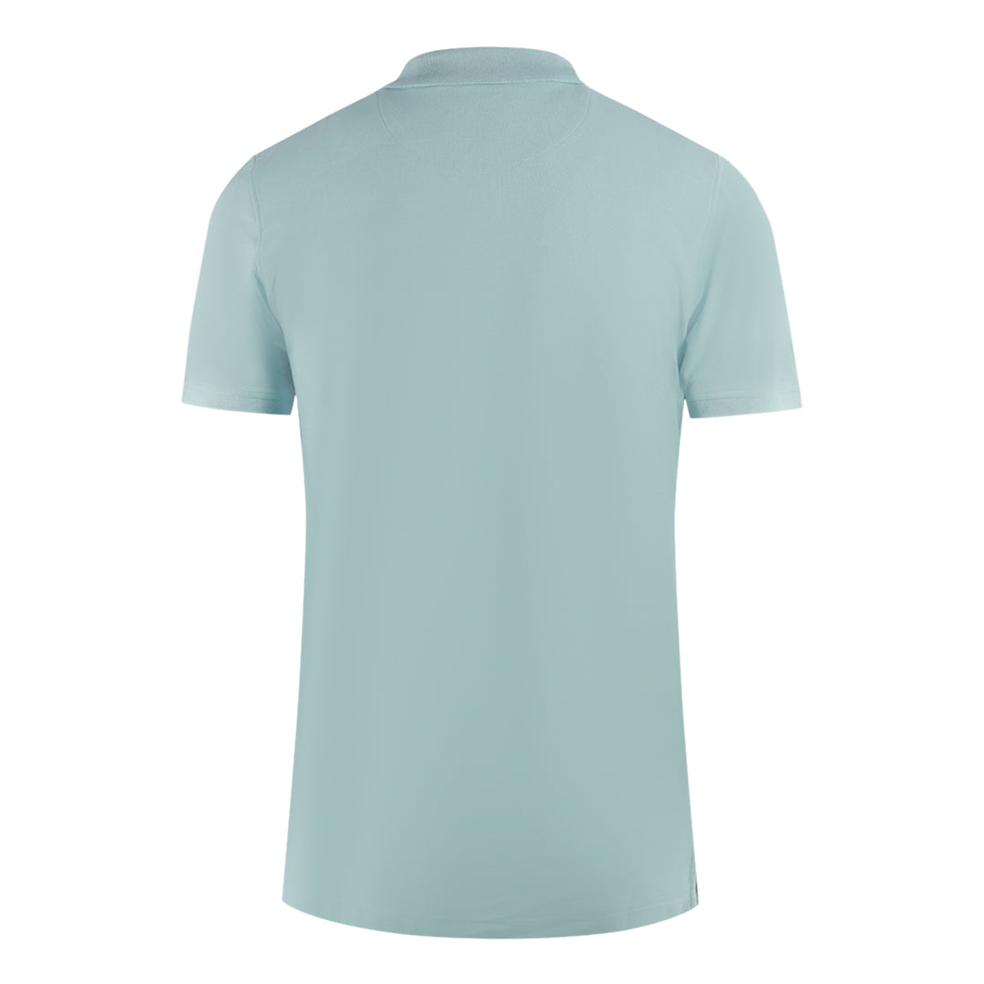 Aquascutum Boxed Logo Light Blue Polo Shirt