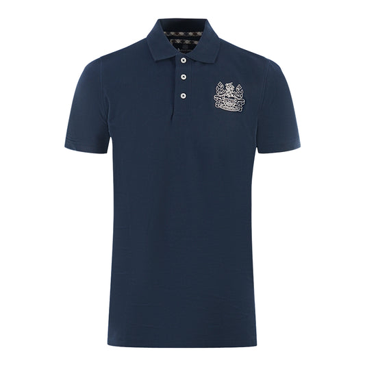 Aquascutum Branded Sleeve Navy Blue Polo Shirt