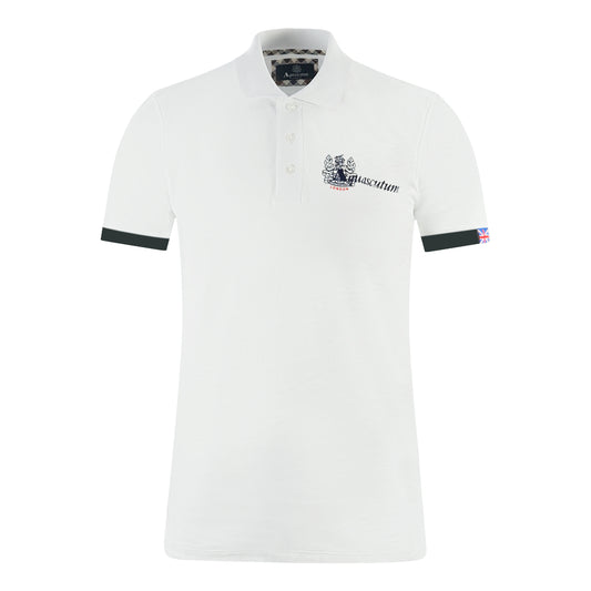 Aquascutum London Aldis White Polo Shirt