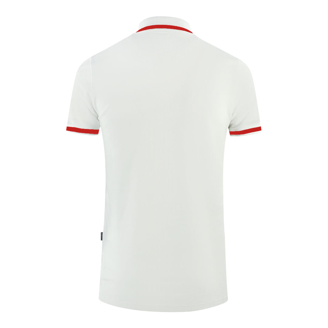 Aquascutum London Union Jack White Polo Shirt