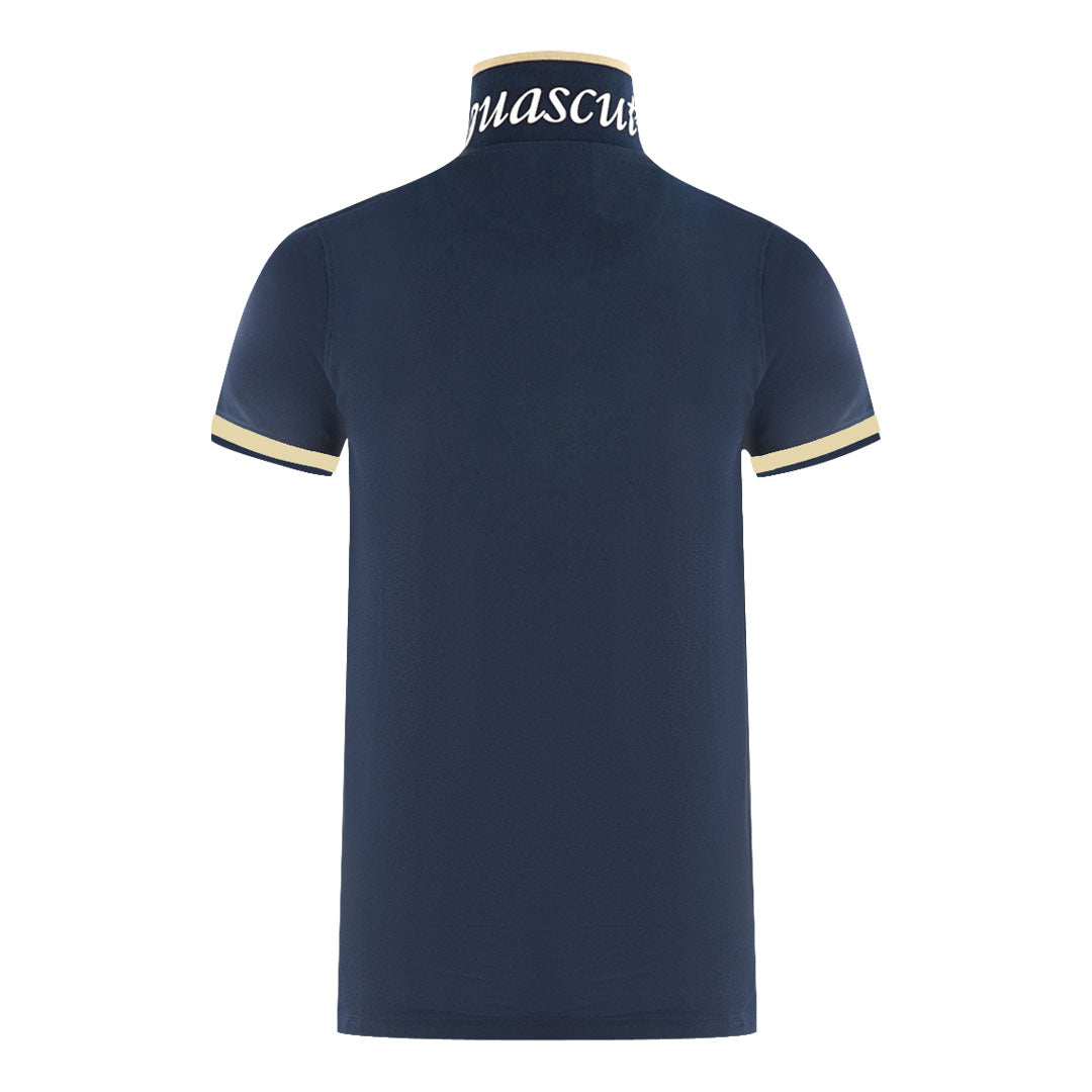 Aquascutum London Union Jack Navy Blue Polo Shirt