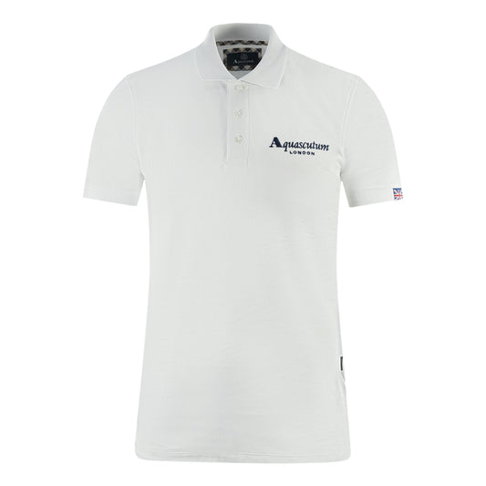 Aquascutum London Classic White Polo Shirt