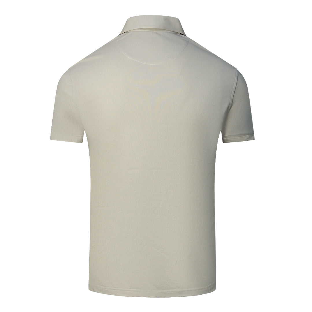 Aquascutum Aldis London Logo Beige Polo Shirt