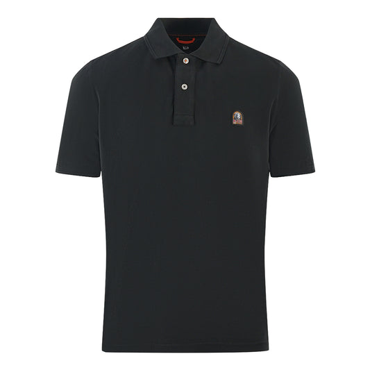 Parajumpers Patch Polo Patch Logo Black Polo Shirt