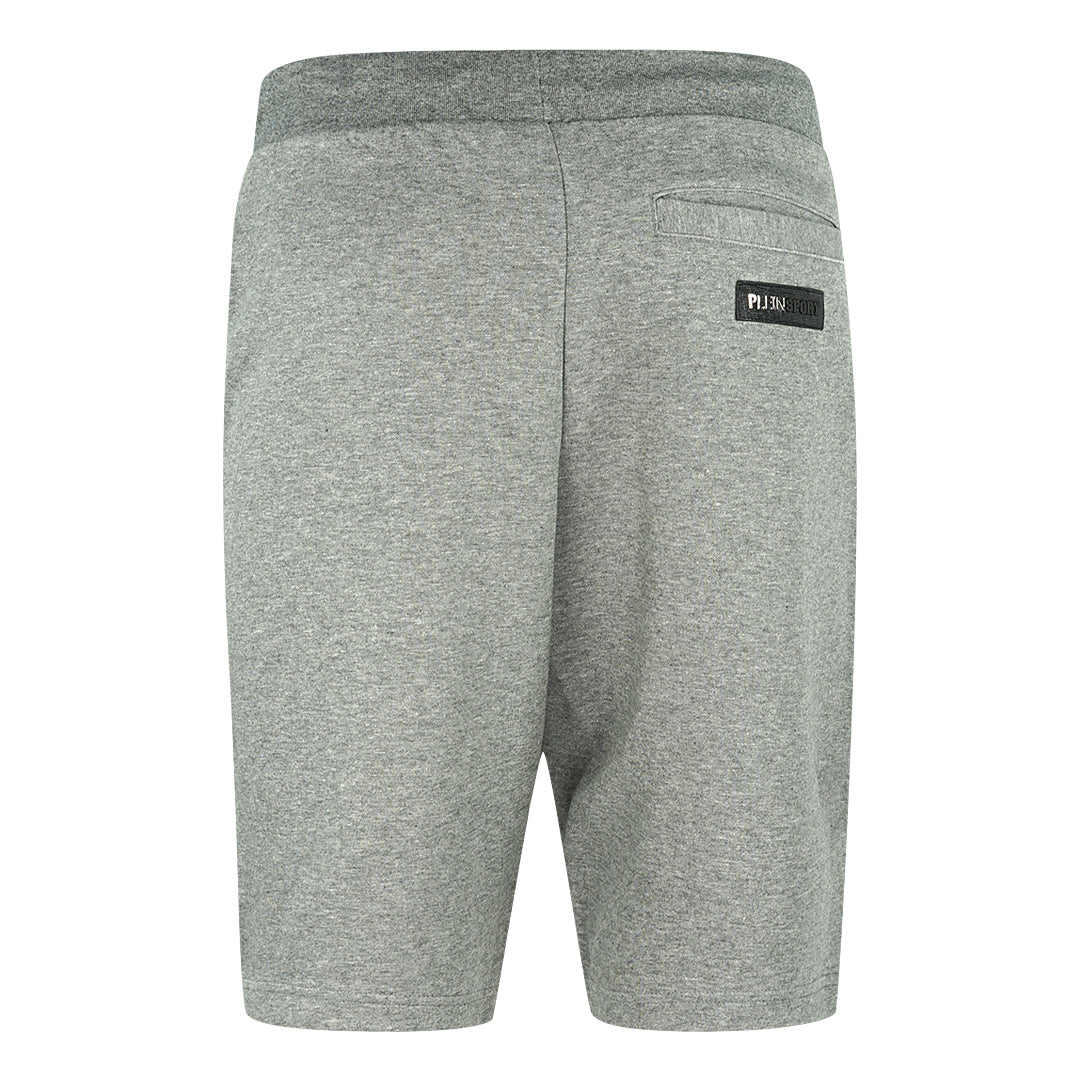 Philipp Plein Signature Logo Grey Shorts - Nova Clothing
