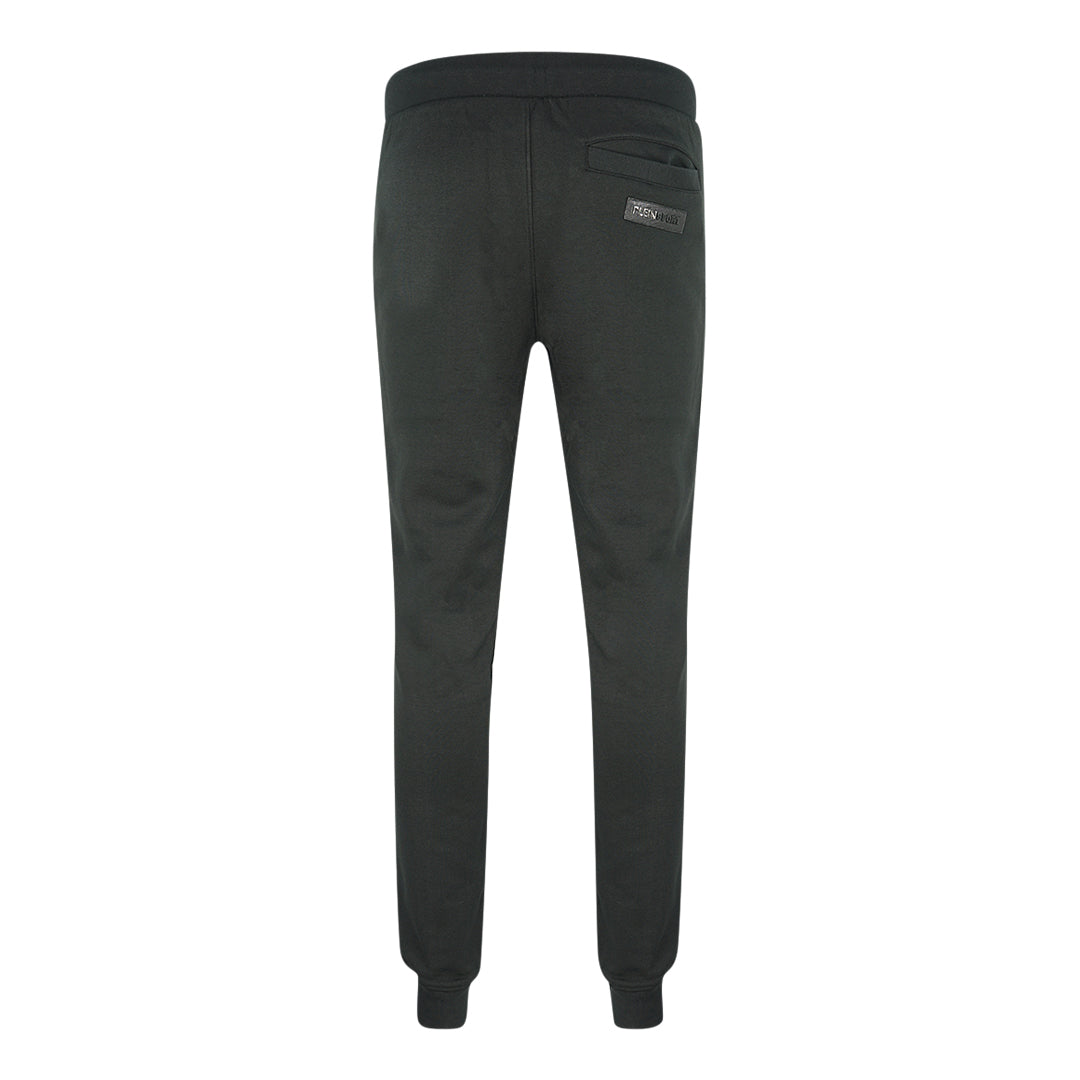 Plein Sport Lined Logo Black Sweatpants - Nova Clothing