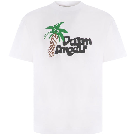 Palm Angels Sketchy Logo Classic Fit White T-Shirt