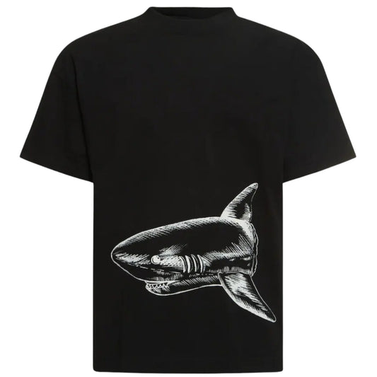 Palm Angels Broken Shark Design Black T-Shirt