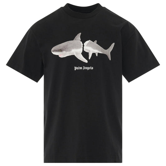 Palm Angels Classic Shark Design Black T-Shirt