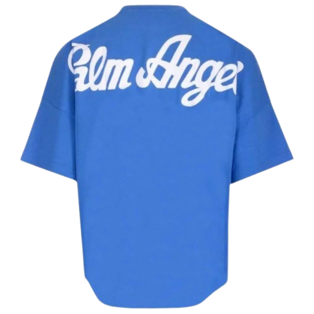 Palm Angels Marine Logo Oversized Blue T-Shirt