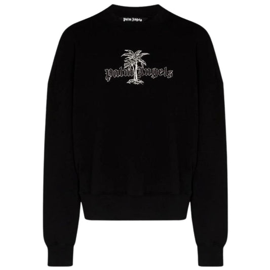 Palm Angels Logo Crew Black Sweater