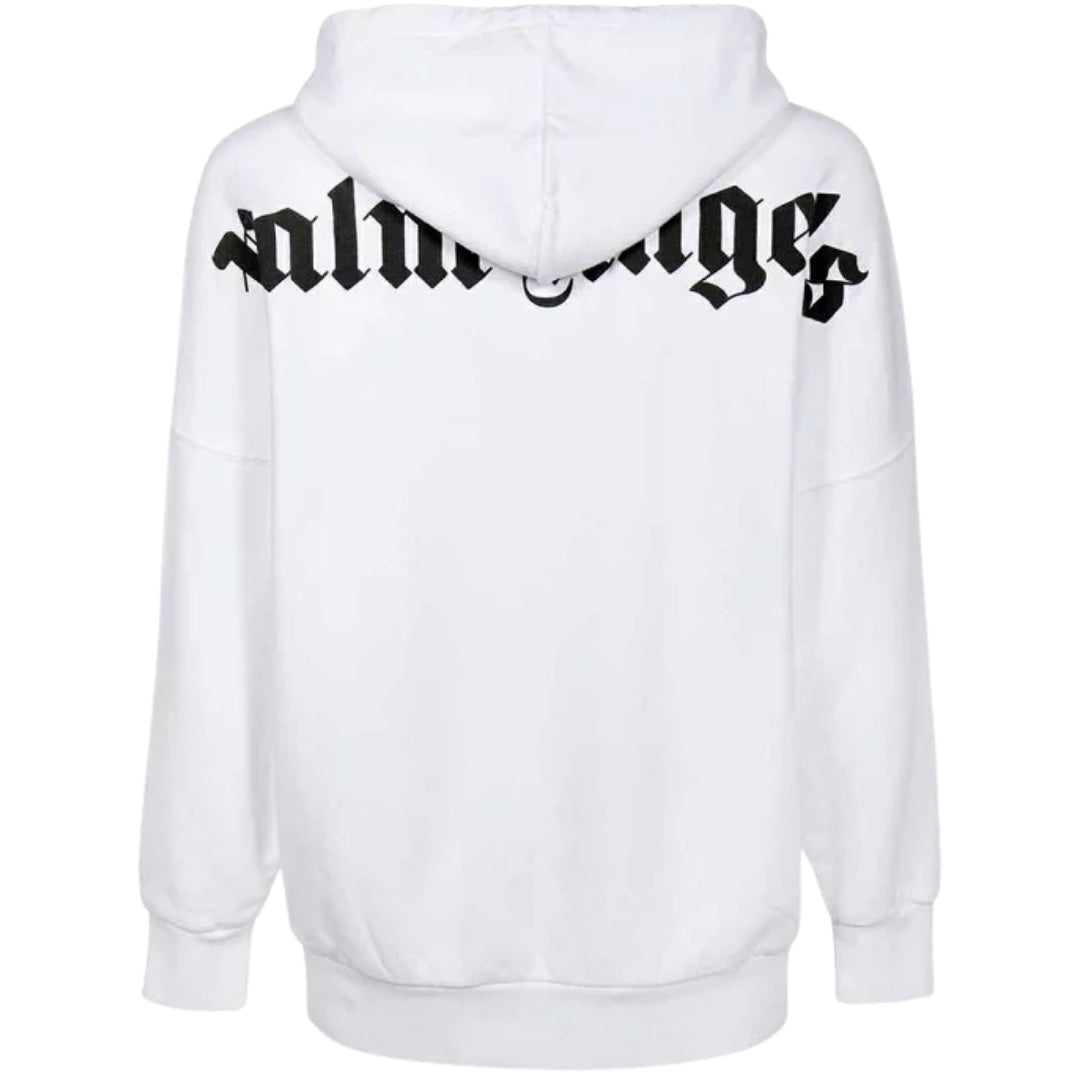 Palm Angels Classic Logo White Oversized Hoodie