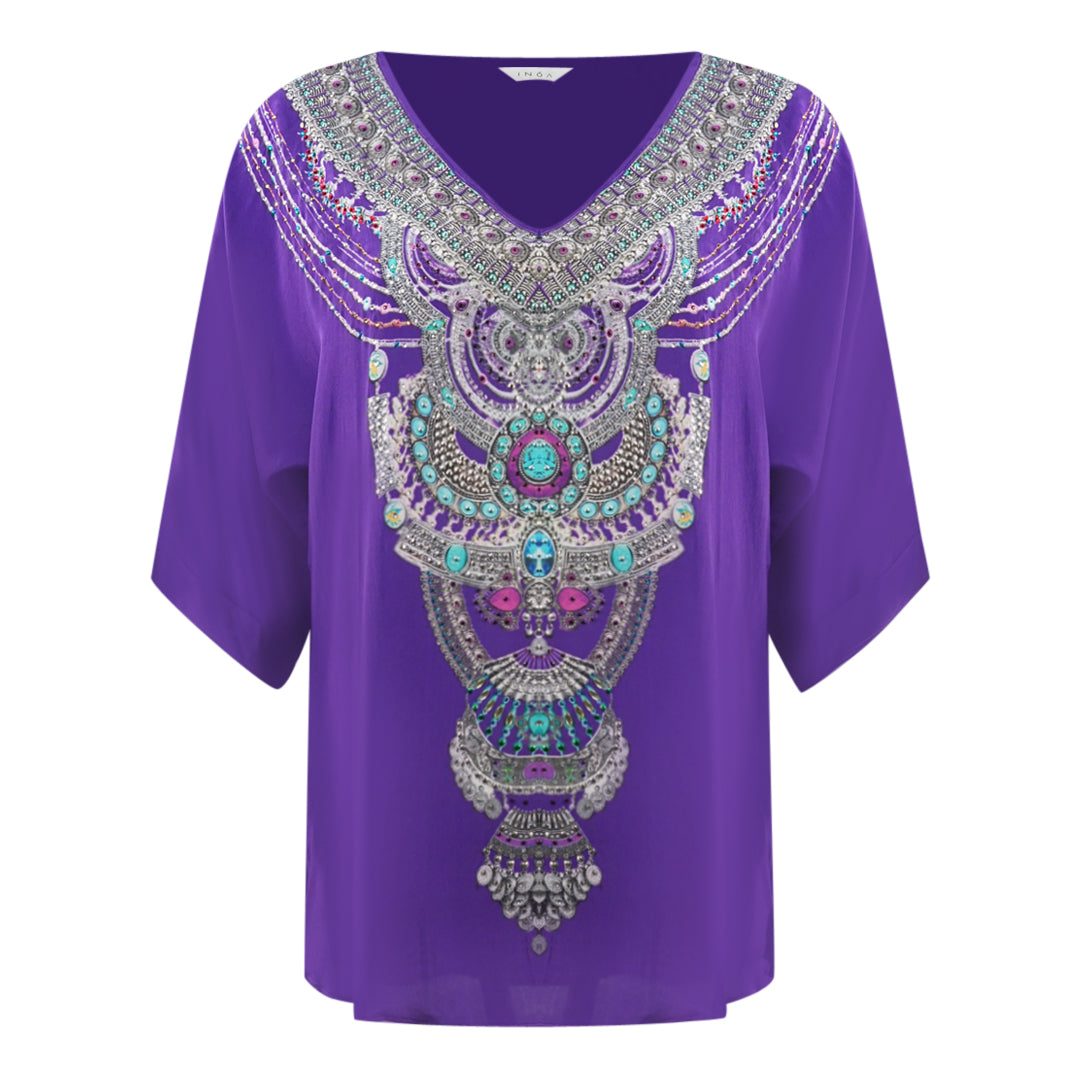 Inoa Purple Crystal Purple Silk Fish Top