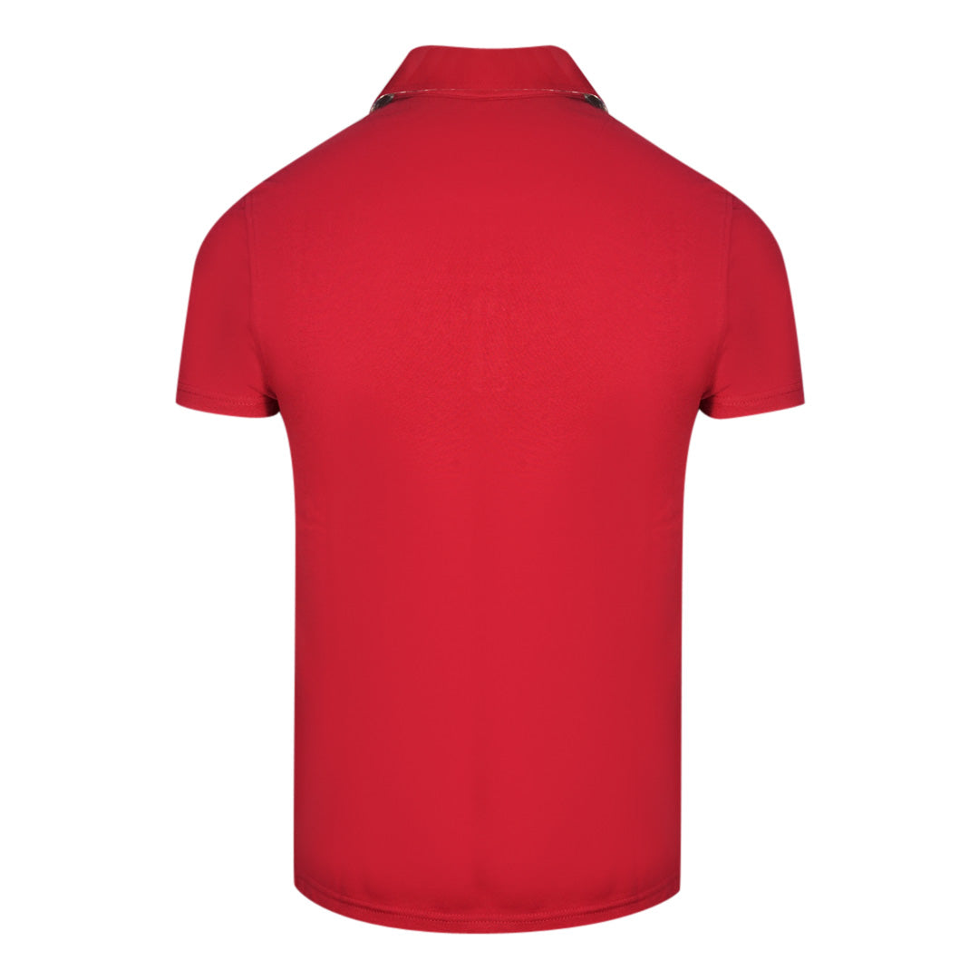 Aquascutum Check A Logo Red Polo Shirt