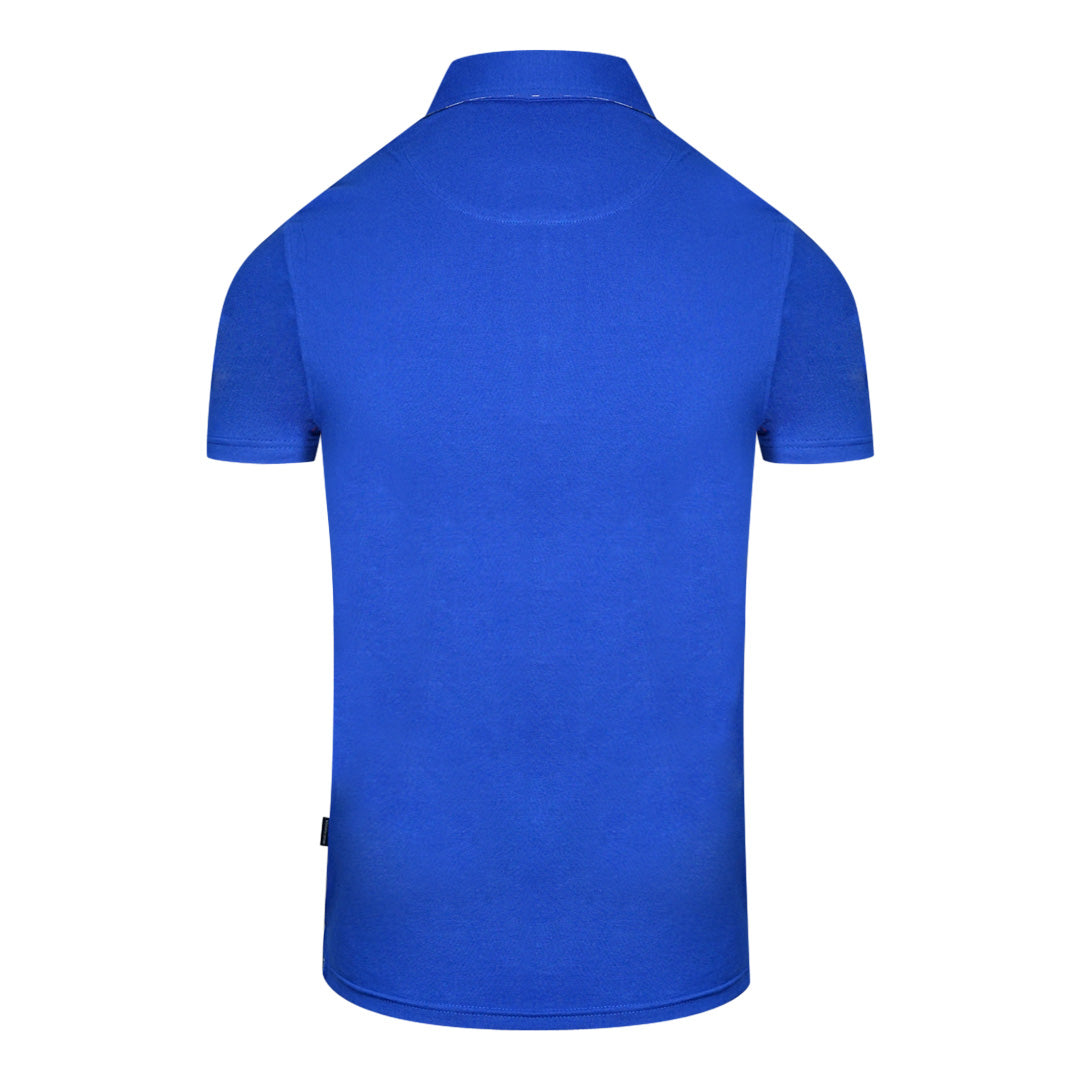 Aquascutum Check A Logo Blue Polo Shirt