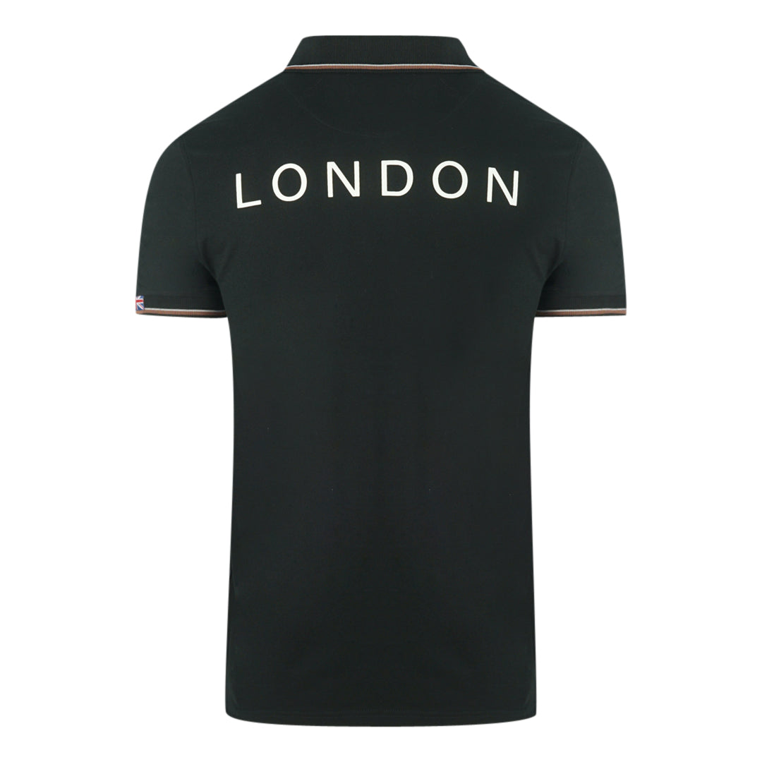 Aquascutum Aldis Crest Black Polo Shirt