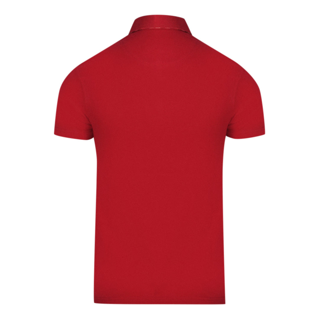 Aquascutum Aldis Crest Chest Logo Red Polo Shirt