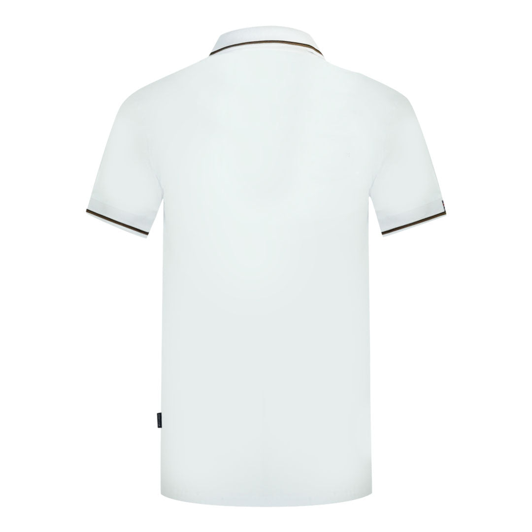 Aquascutum London Tipped White Polo Shirt