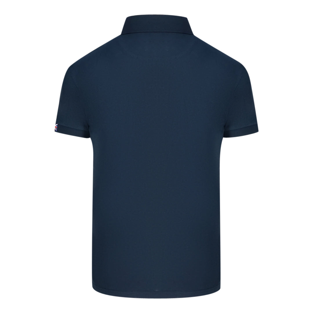 Aquascutum Check Pocket Navy Blue Polo Shirt