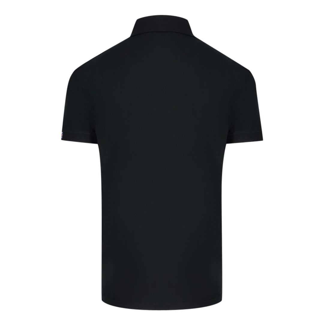 Aquascutum Check Pocket Black Polo Shirt