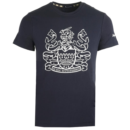 Aquascutum Aldis Logo Navy T-Shirt - Nova Clothing