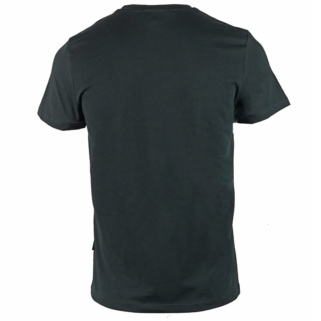 Aquascutum Shoulder Stripe Black T-Shirt - Nova Clothing