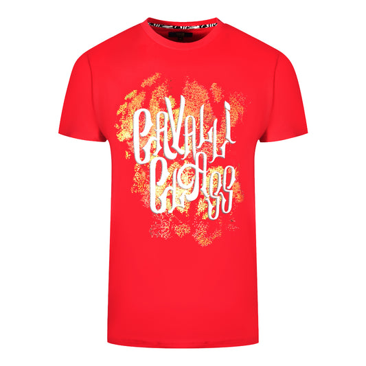 Cavalli Class Bold Logo Red T-Shirt