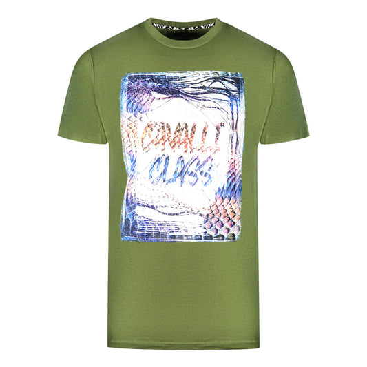 Cavalli Class Box Logo Green T-Shirt