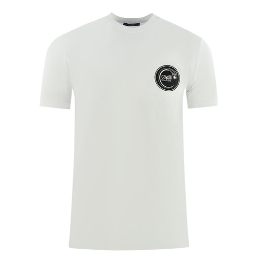Cavalli Class Circular Snake Logo White T-Shirt