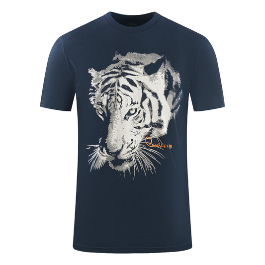 Cavalli Class Printed Logo Navy Blue T Shirt 1