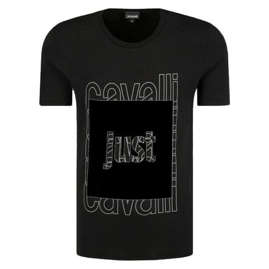 Just Cavalli Box Logo Black T-Shirt