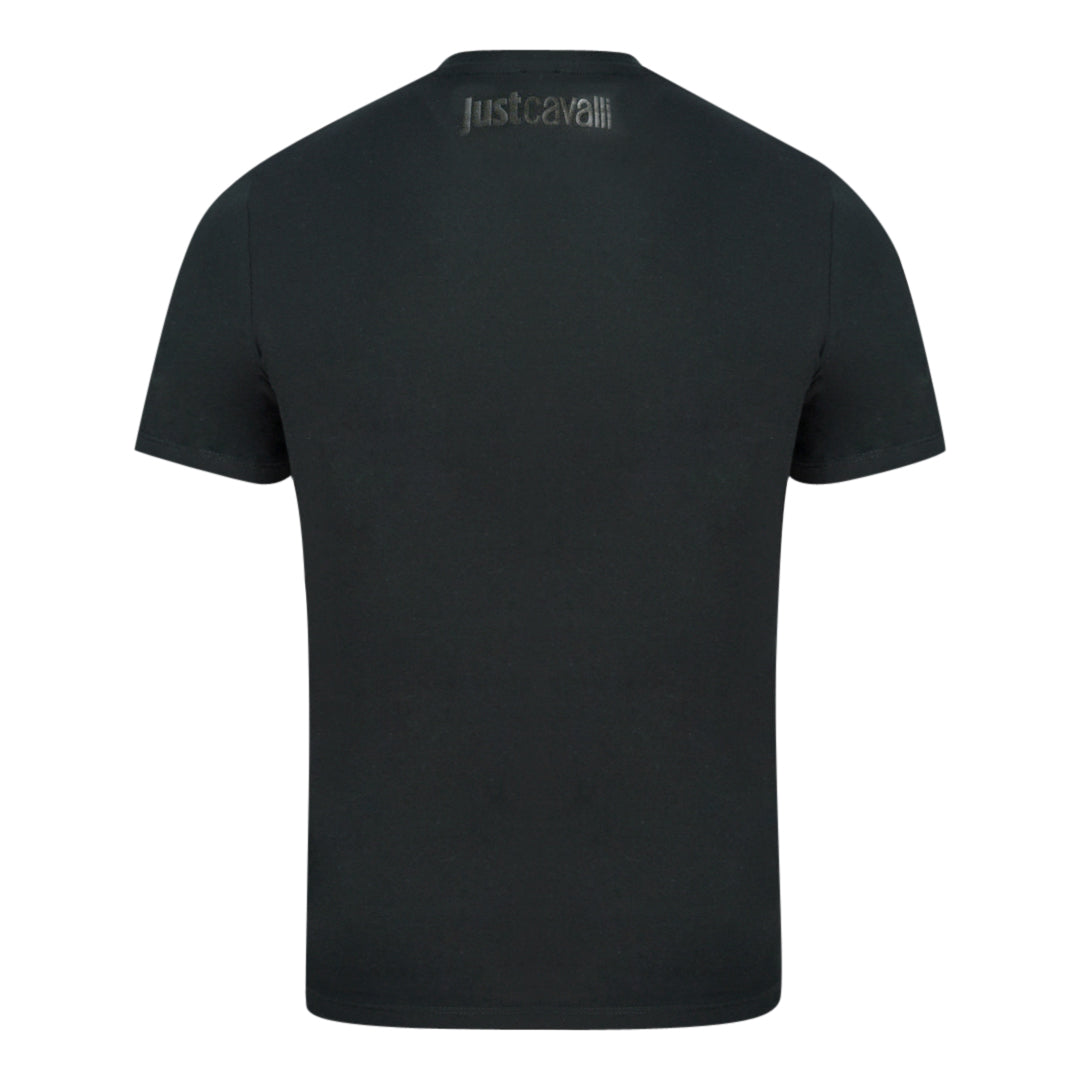 Just Cavalli Fading Logo Black T-Shirt