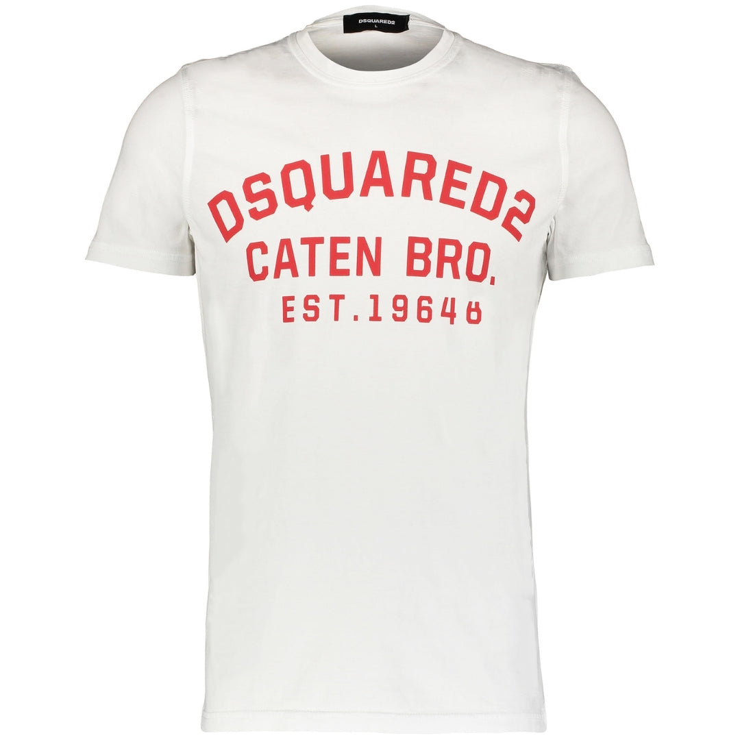 Dsquared2 Caten Bro Logo White T-Shirt - Nova Clothing