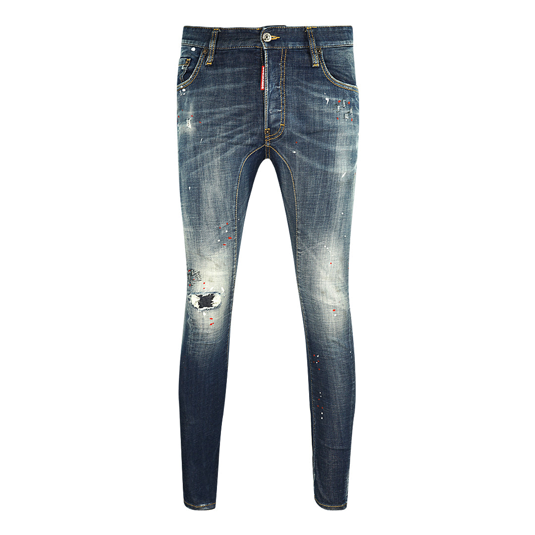 Dsquared2 Tidy Biker Jean Paint Effect Destroyed Jeans