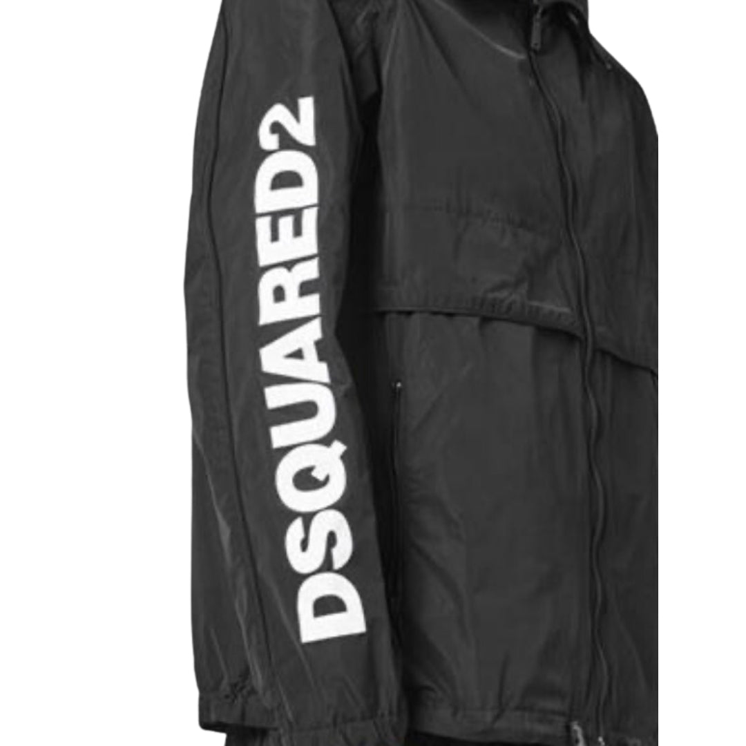 Dsquared2 Branded Black Bomber Jacket