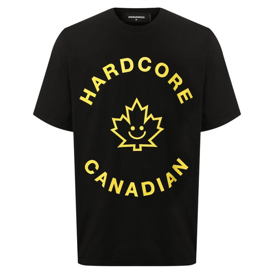 Dsquared2 Hardcore Canadian Maple Leaf Black T-Shirt