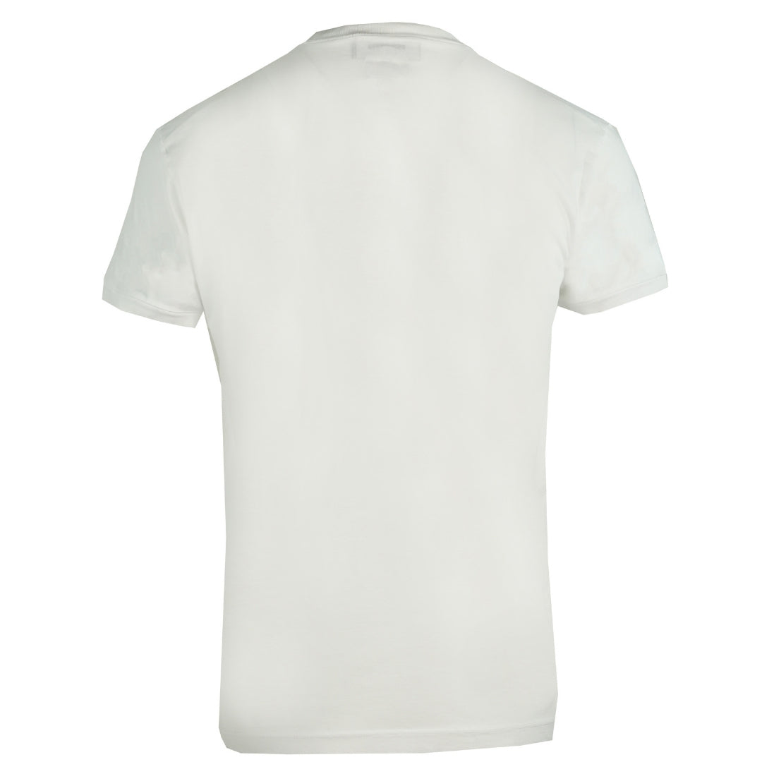 Dsquared2 Cool Fit Red Mirrored Brand Logo White T-Shirt - Nova Clothing
